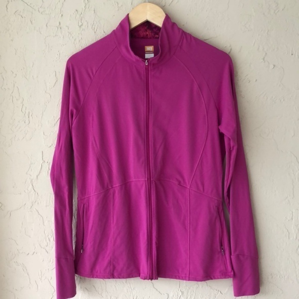 Lucy power jacket fuscia pink full zip Large